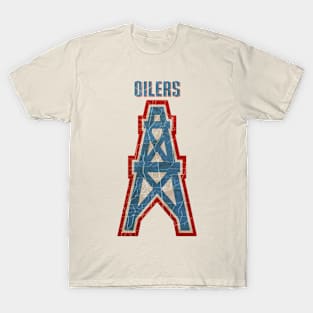 Houston Oilers Tower - Retro Crack T-Shirt